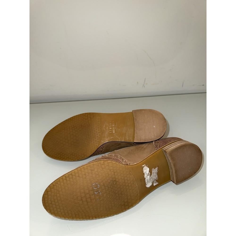 Stuart Weitzman Tan Leather Tassel Loafers Flats Oxfords Shoes Women's Size 4.5M - Picture 8 of 10